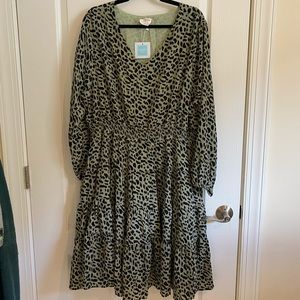 Hayden Green Leopard Dress